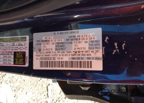 2011 Mazda Cx-7 I Sport from USA, damaged, VIN JM3ER2B50B0381360